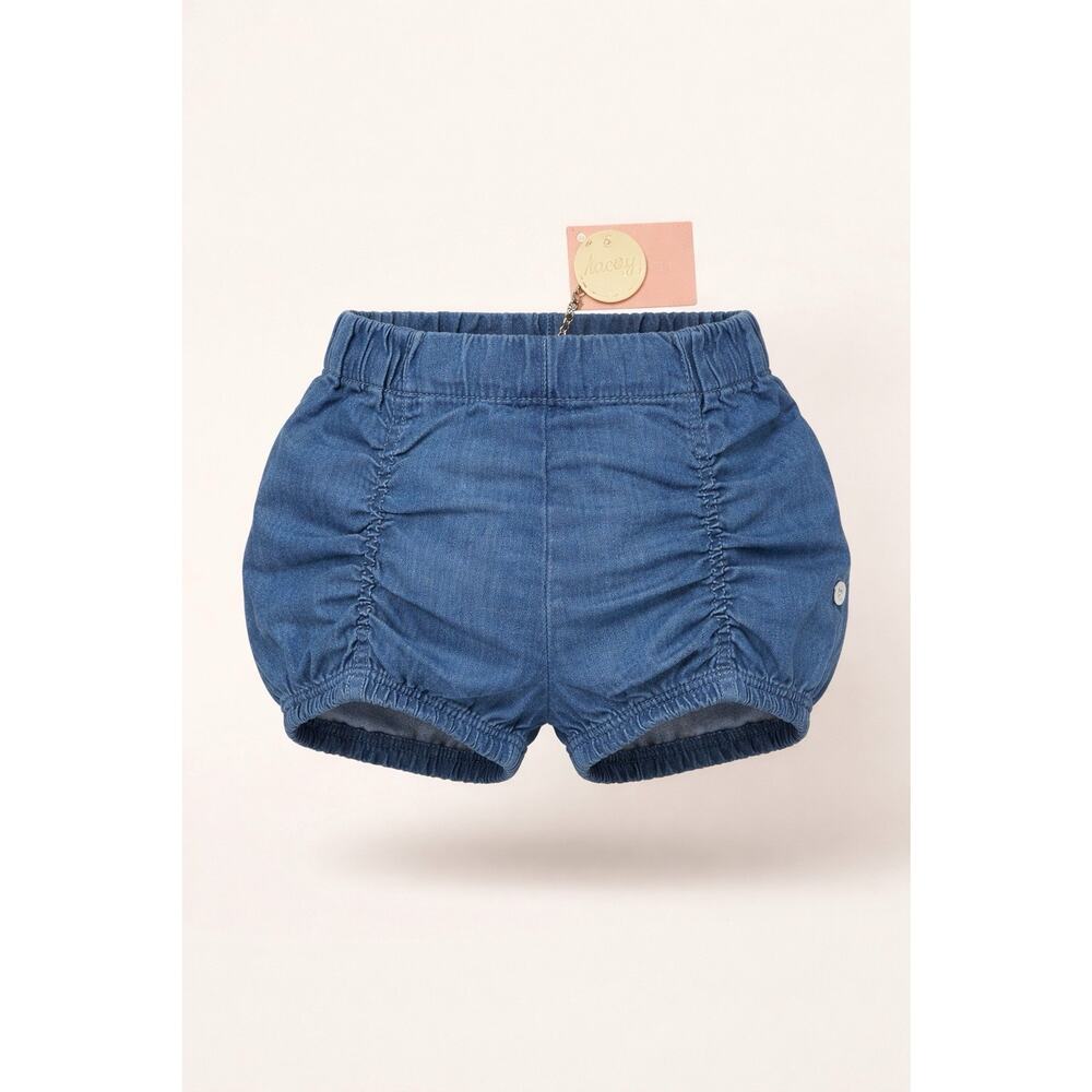 Lacey Lane Girls Bloomers Shorts Size 6 Blue Elastic Waist Boutique NWT